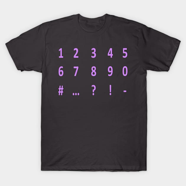 purple numbers T-Shirt by persa